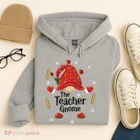 The Teacher Gnome Holiday Festive Hoodie thumb 4