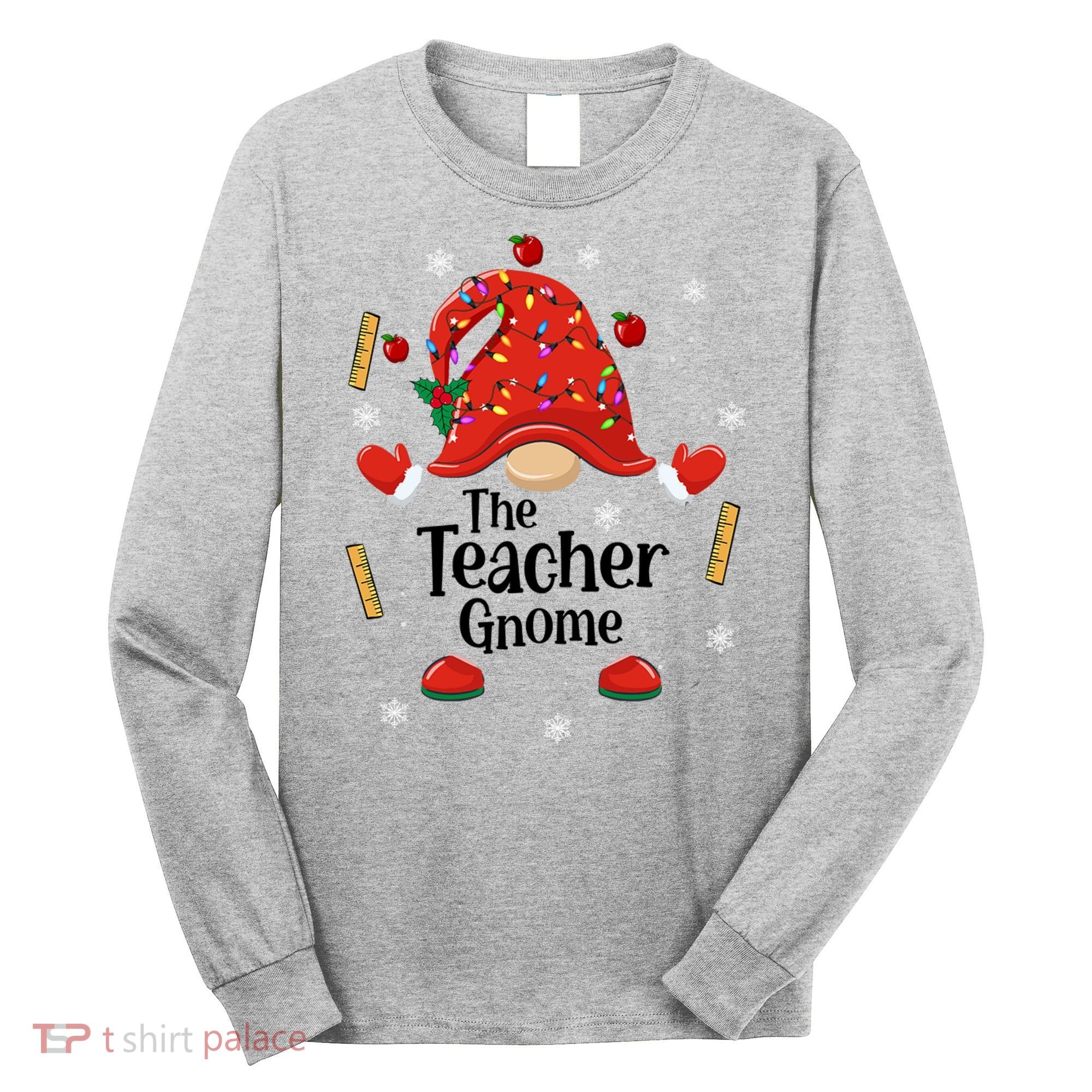 The Teacher Gnome Holiday Festive Long Sleeve Shirt