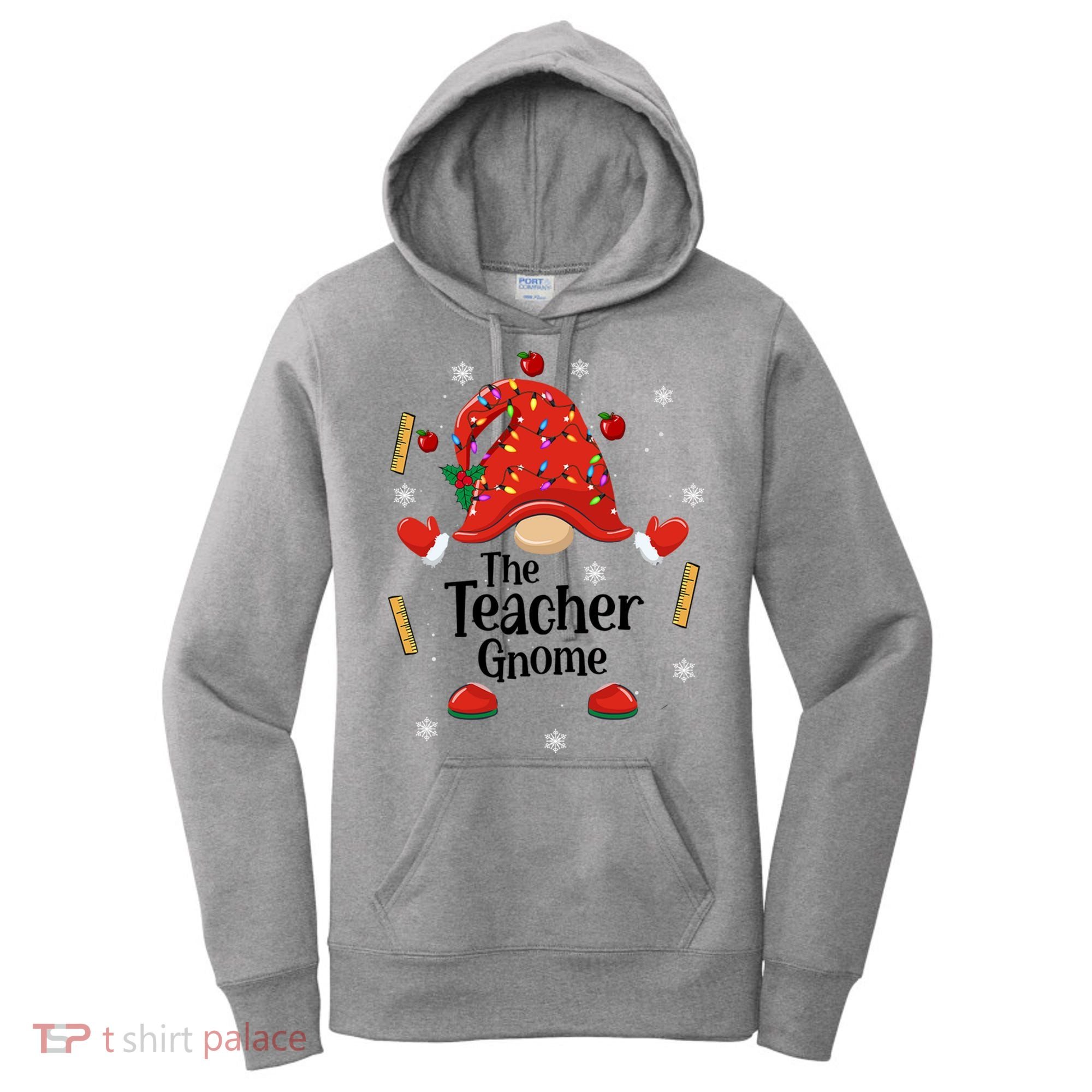 The Teacher Gnome Holiday Festive Women's Hoodie