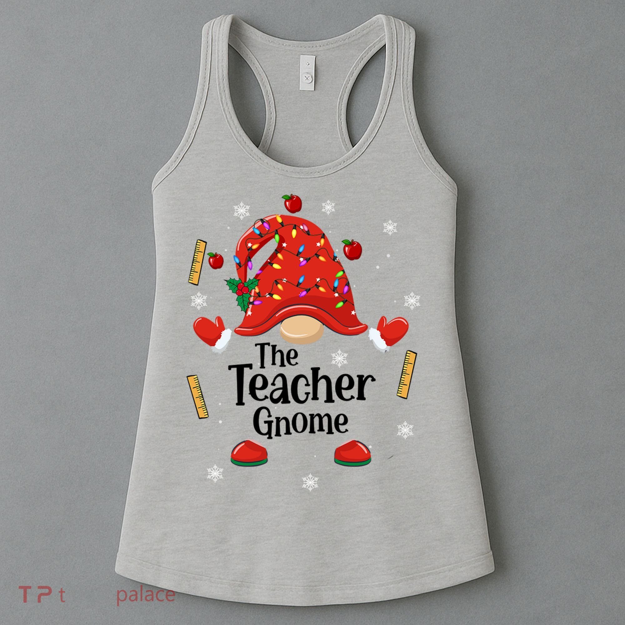 The Teacher Gnome Holiday Festive Women's Tank Top