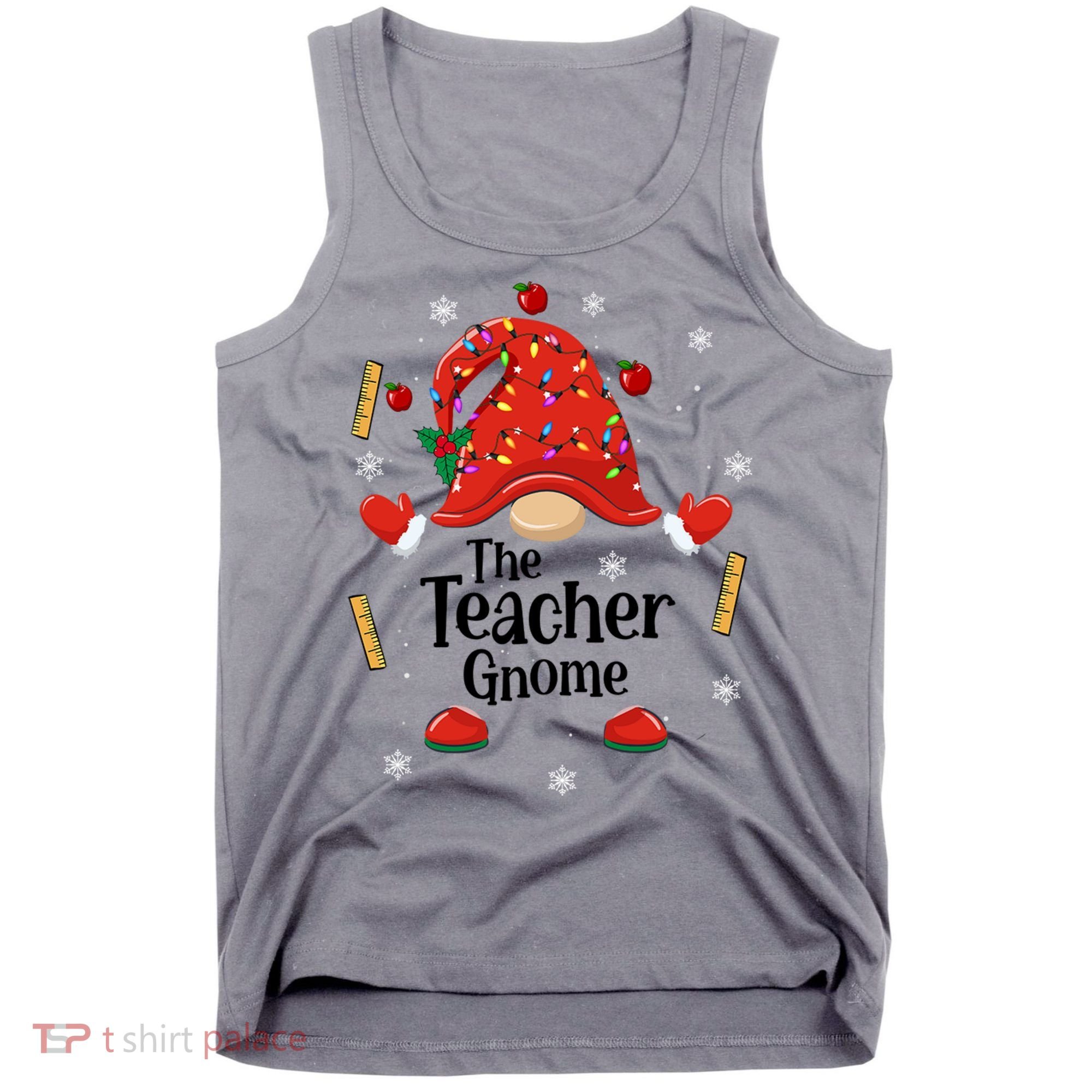 The Teacher Gnome Holiday Festive Tank Top