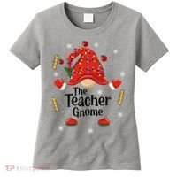 The Teacher Gnome Holiday Festive Women's T-Shirt thumb 0