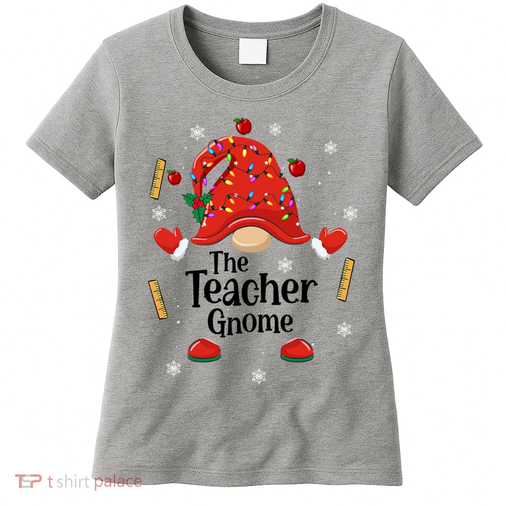 The Teacher Gnome Holiday Festive Women's T-Shirt