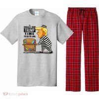 Time To Go To Jail Funny Anti Trump Pajama Set thumb 0
