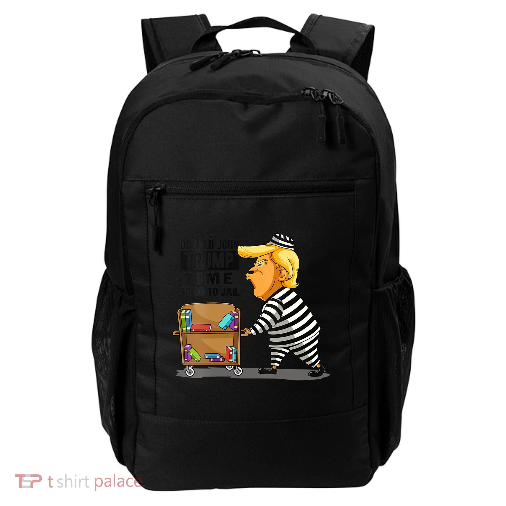 Time To Go To Jail Funny Anti Trump Backpack