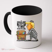 Time To Go To Jail Funny Anti Trump Coffee Mug thumb 0
