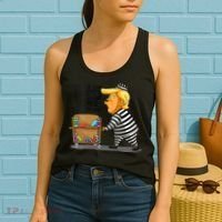Time To Go To Jail Funny Anti Trump Women's Tank Top thumb 2
