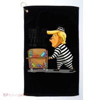 Time To Go To Jail Funny Anti Trump Golf Towel thumb 0