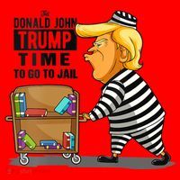 Time To Go To Jail Funny Anti Trump Santa Hat thumb 1