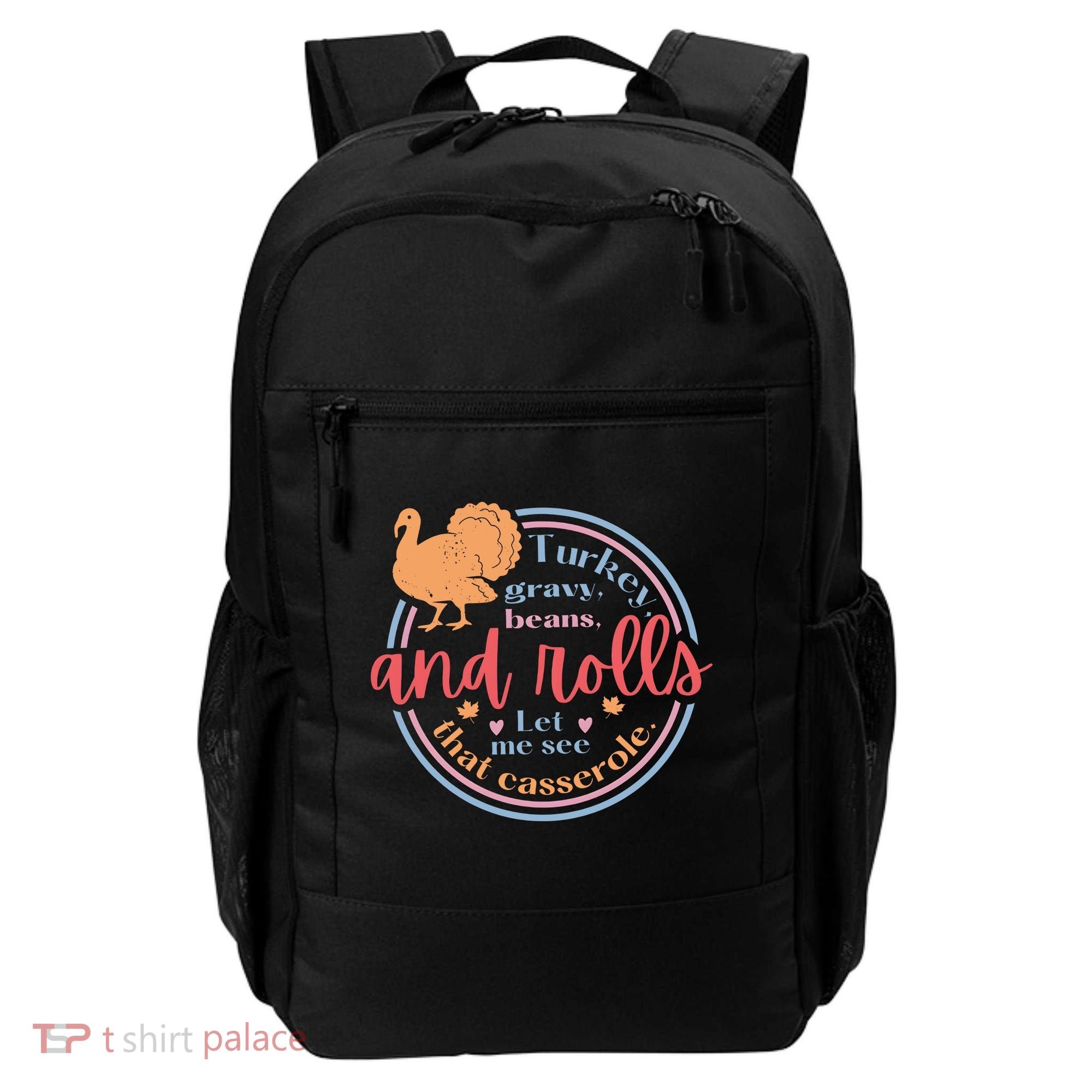 Thanksgiving Turkey Gravy Beans And Rolls Let Me See That Casserole Backpack