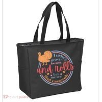 Thanksgiving Turkey Gravy Beans And Rolls Let Me See That Casserole Tote Bag thumb 2