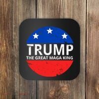 Trump The Great Maga King Logo Coaster thumb 0