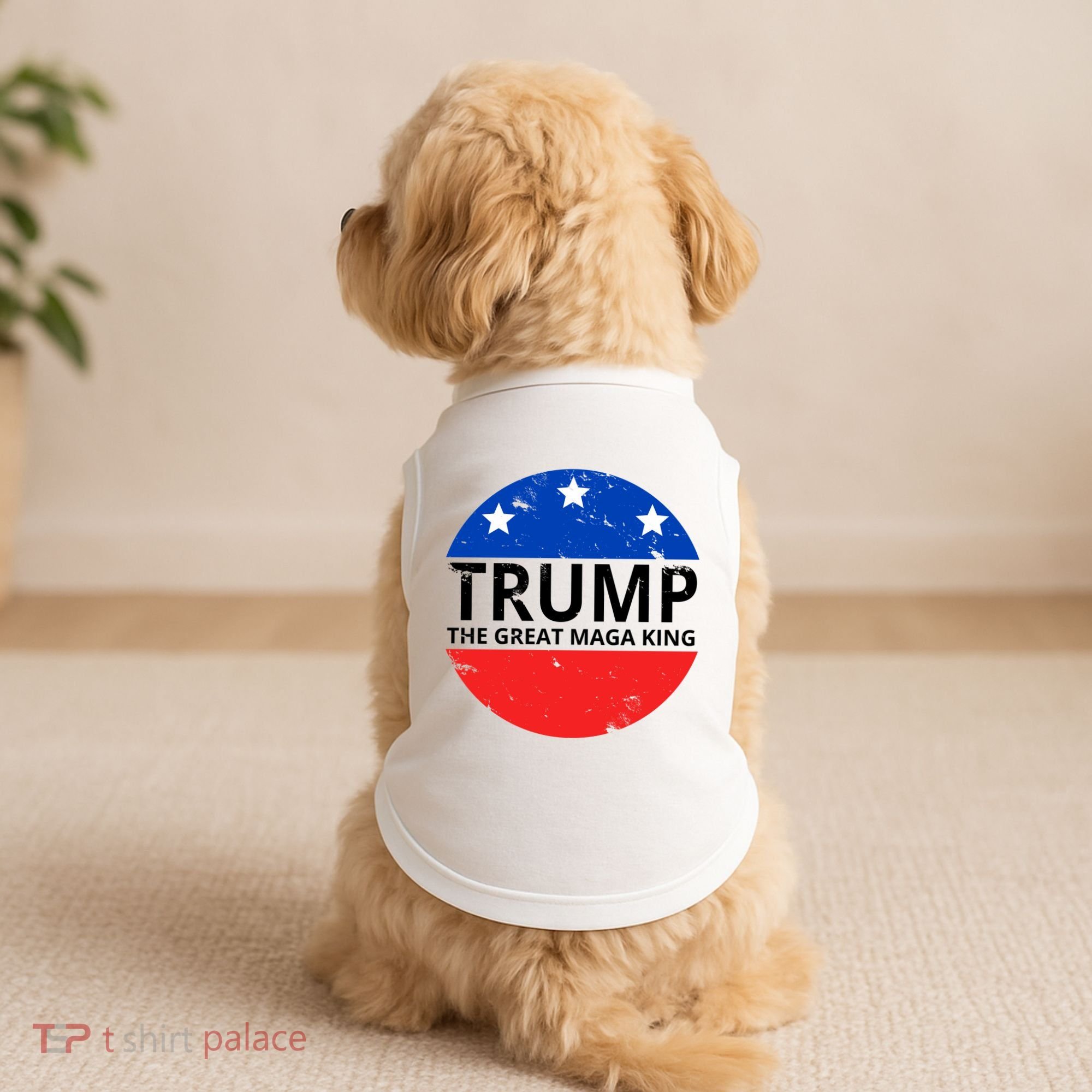 Trump The Great Maga King Logo Doggie Tank