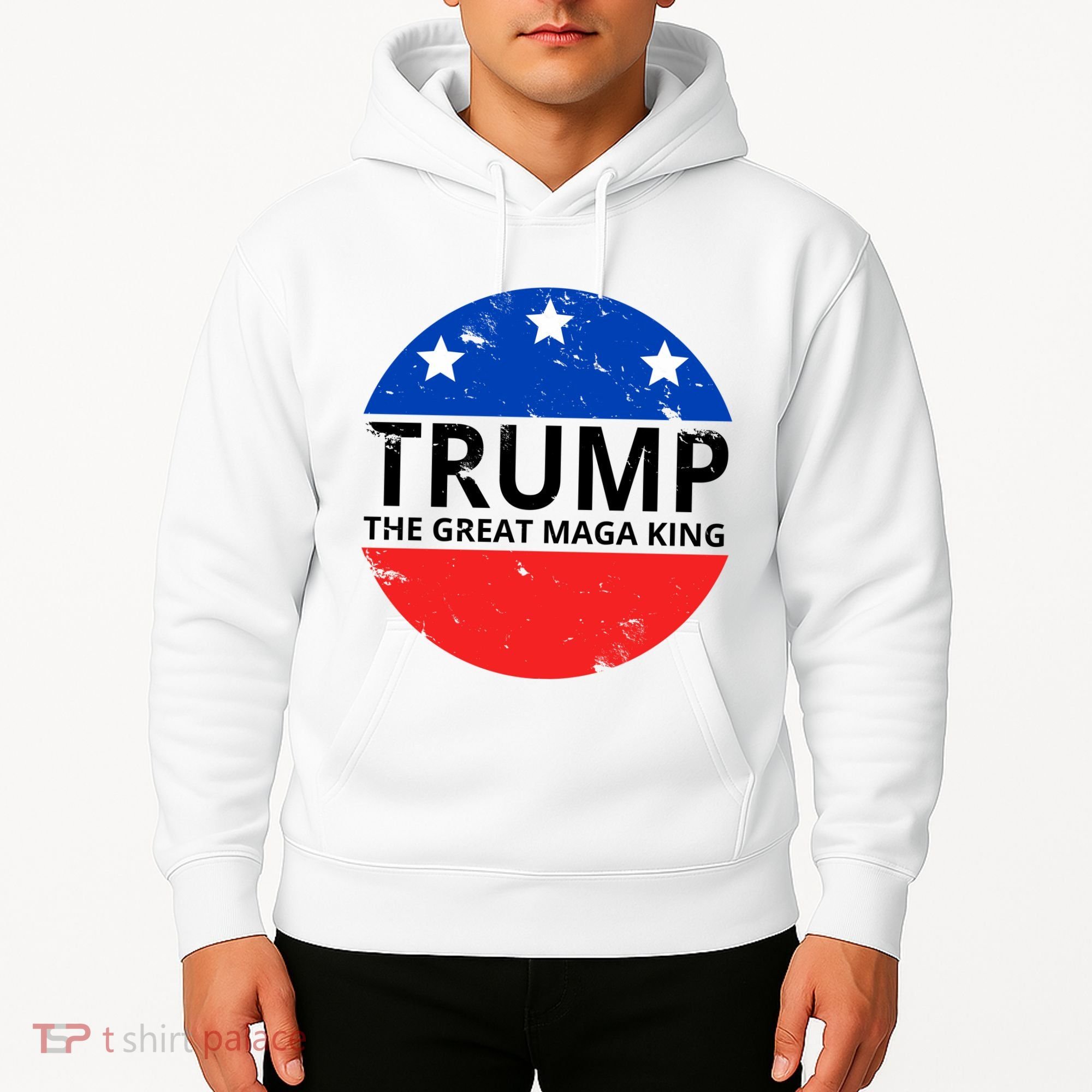 Trump The Great Maga King Logo Hoodie