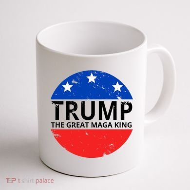 Trump The Great Maga King Logo Coffee Mug back