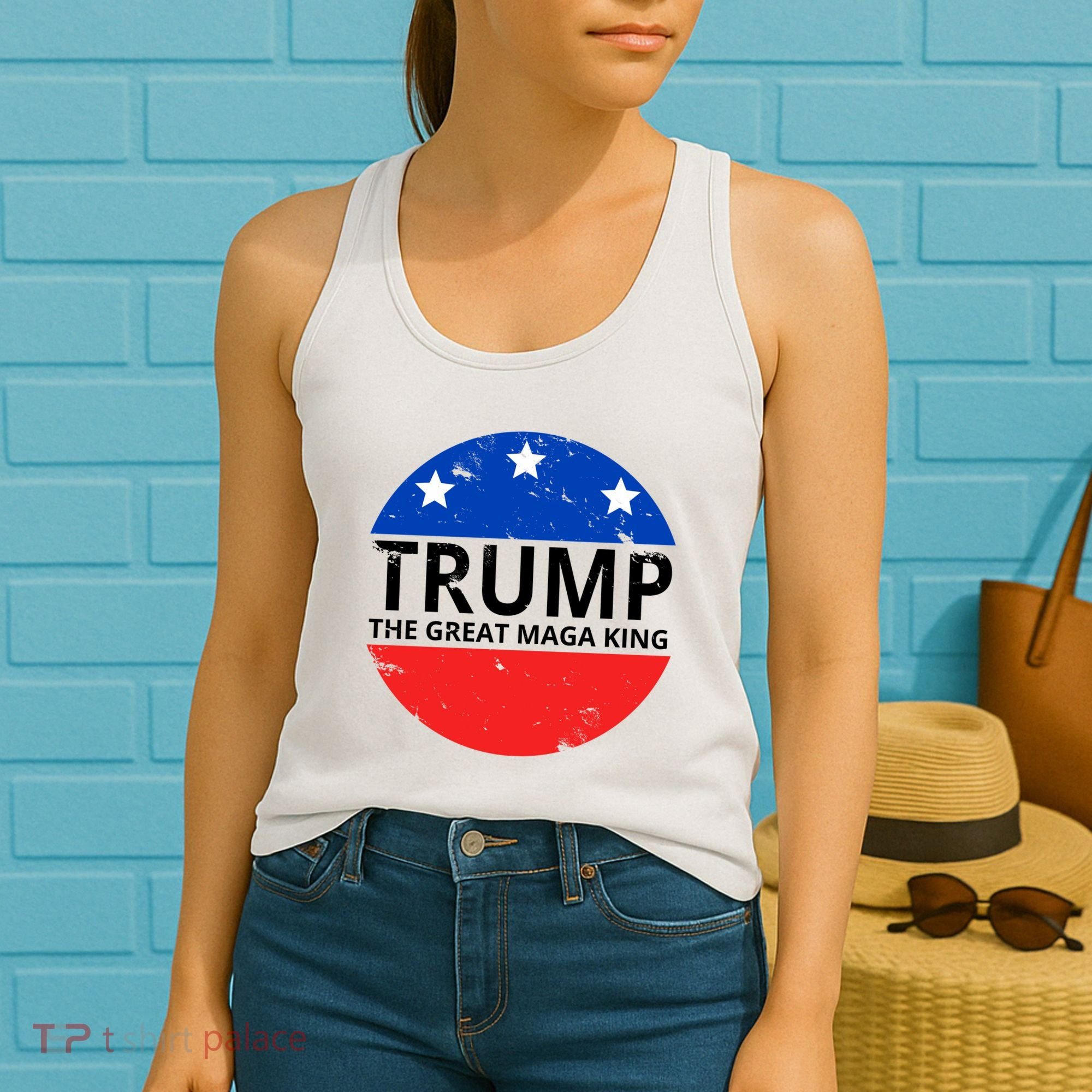 Trump The Great Maga King Logo Women's Tank Top