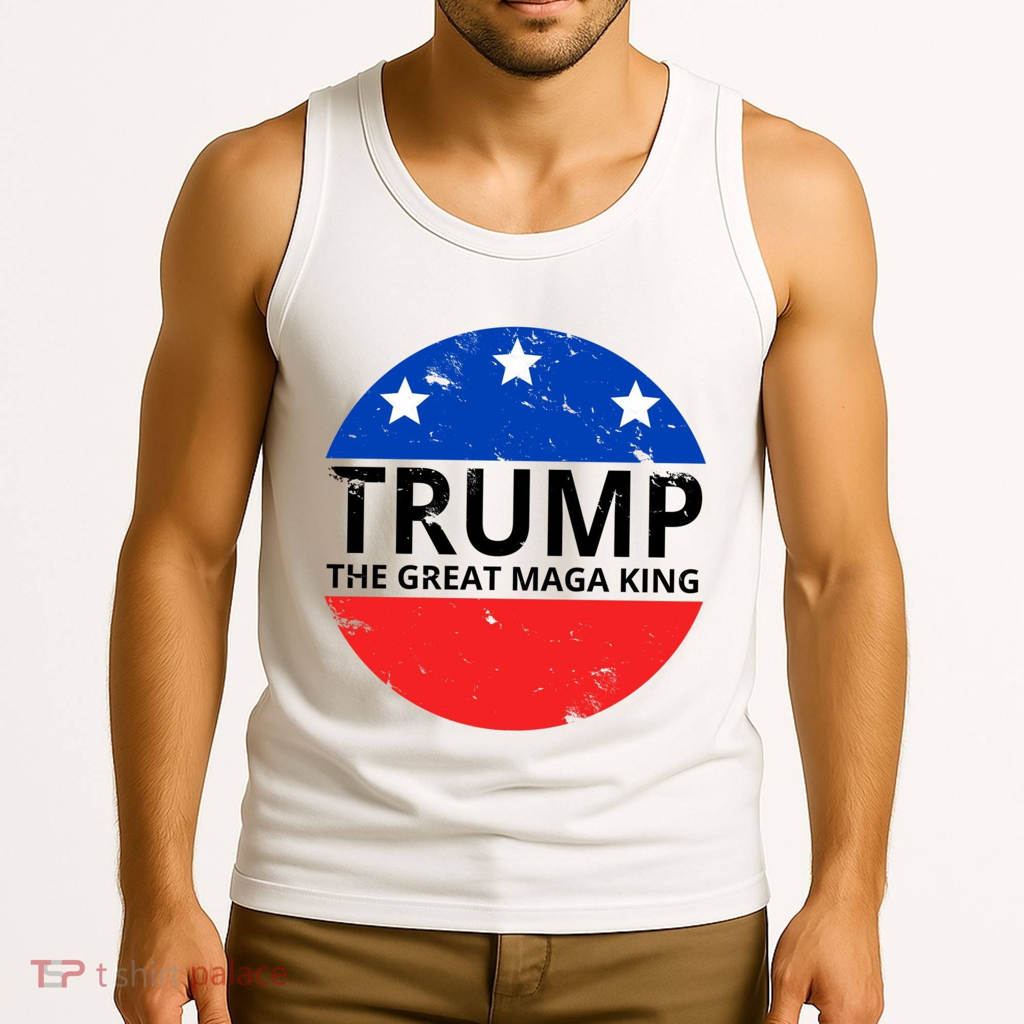 Trump The Great Maga King Logo Tank Top