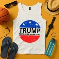 Trump The Great Maga King Logo Tank Top thumb 4