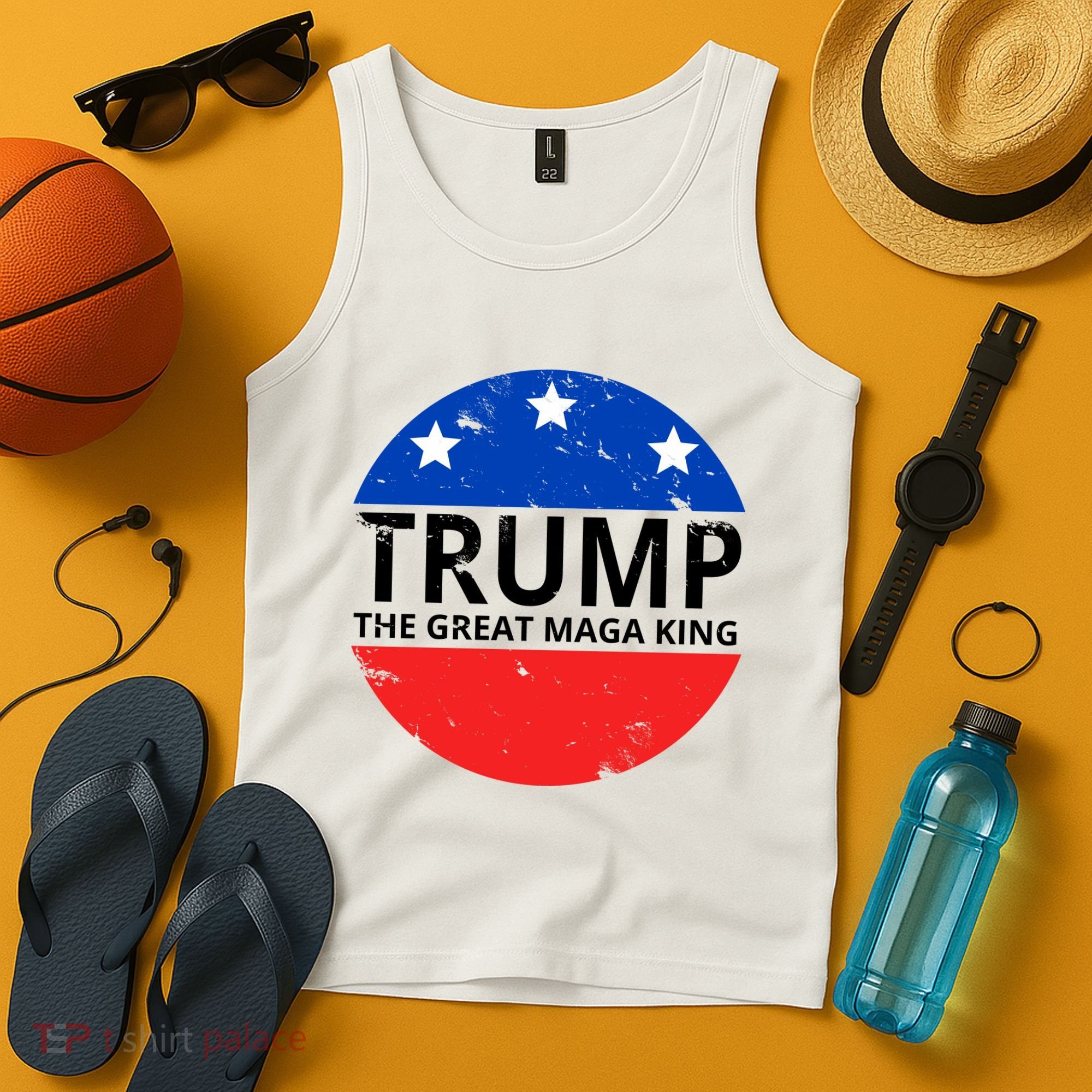 Trump The Great Maga King Logo Tank Top