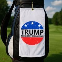 Trump The Great Maga King Logo Golf Towel thumb 2