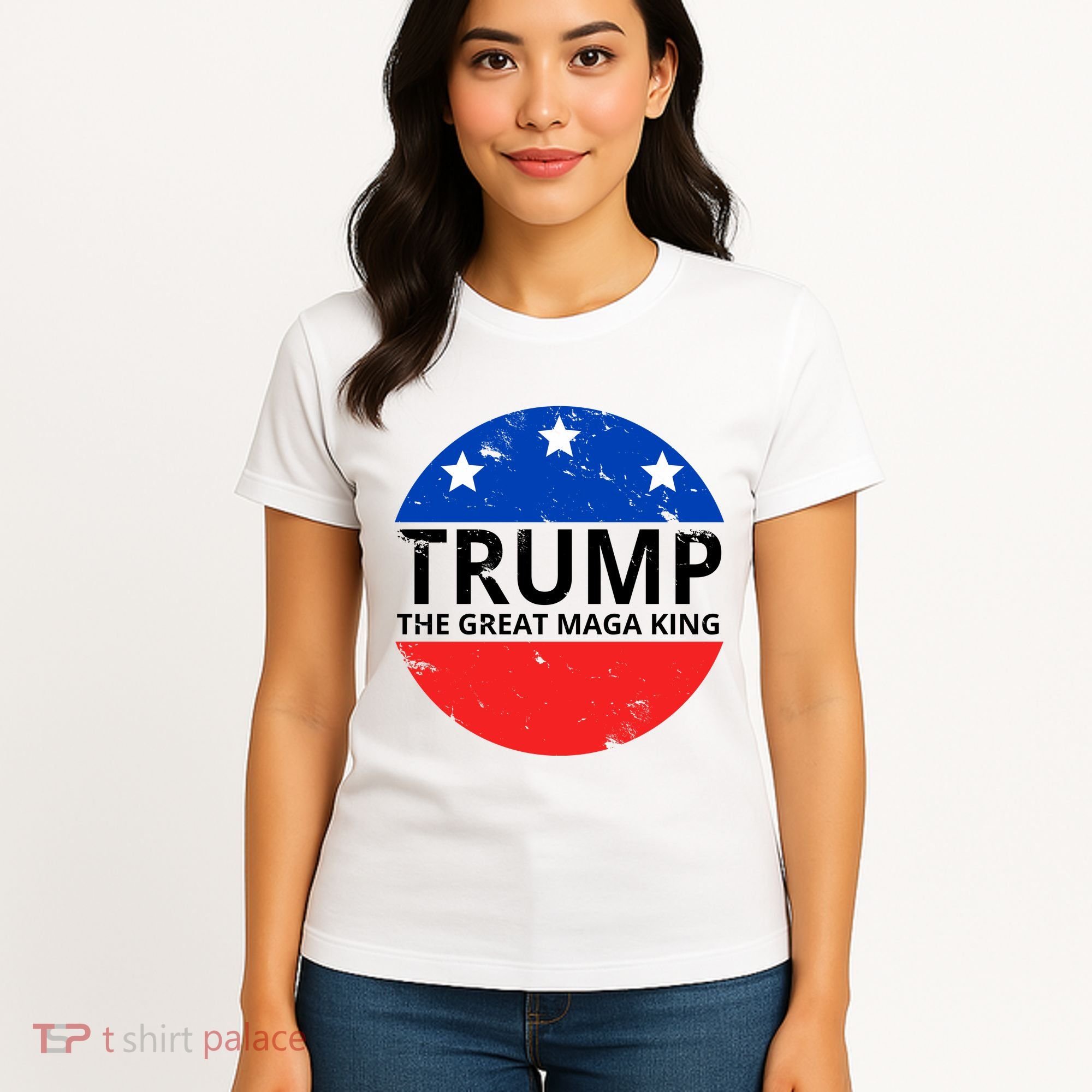Trump The Great Maga King Logo Women's T-Shirt