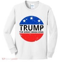 Trump The Great Maga King Logo Kids Long Sleeve Shirt thumb 0