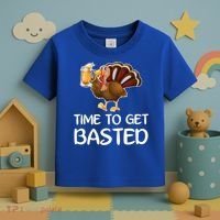 Time To Get Basted Turkey Beer Funny Thanksgiving Gift Toddler T-Shirt thumb 3