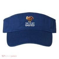 Time To Get Basted Turkey Beer Funny Thanksgiving Gift Visor thumb 0