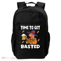 Time To Get Basted Funny Happy Thanksgiving Turkey Backpack thumb 0