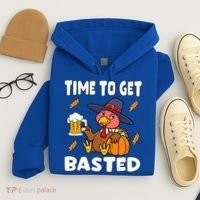 Time To Get Basted Funny Happy Thanksgiving Turkey Hoodie thumb 4