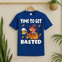 Time To Get Basted Funny Happy Thanksgiving Turkey T-Shirt thumb 2