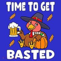 Time To Get Basted Funny Happy Thanksgiving Turkey Mousepad thumb 1