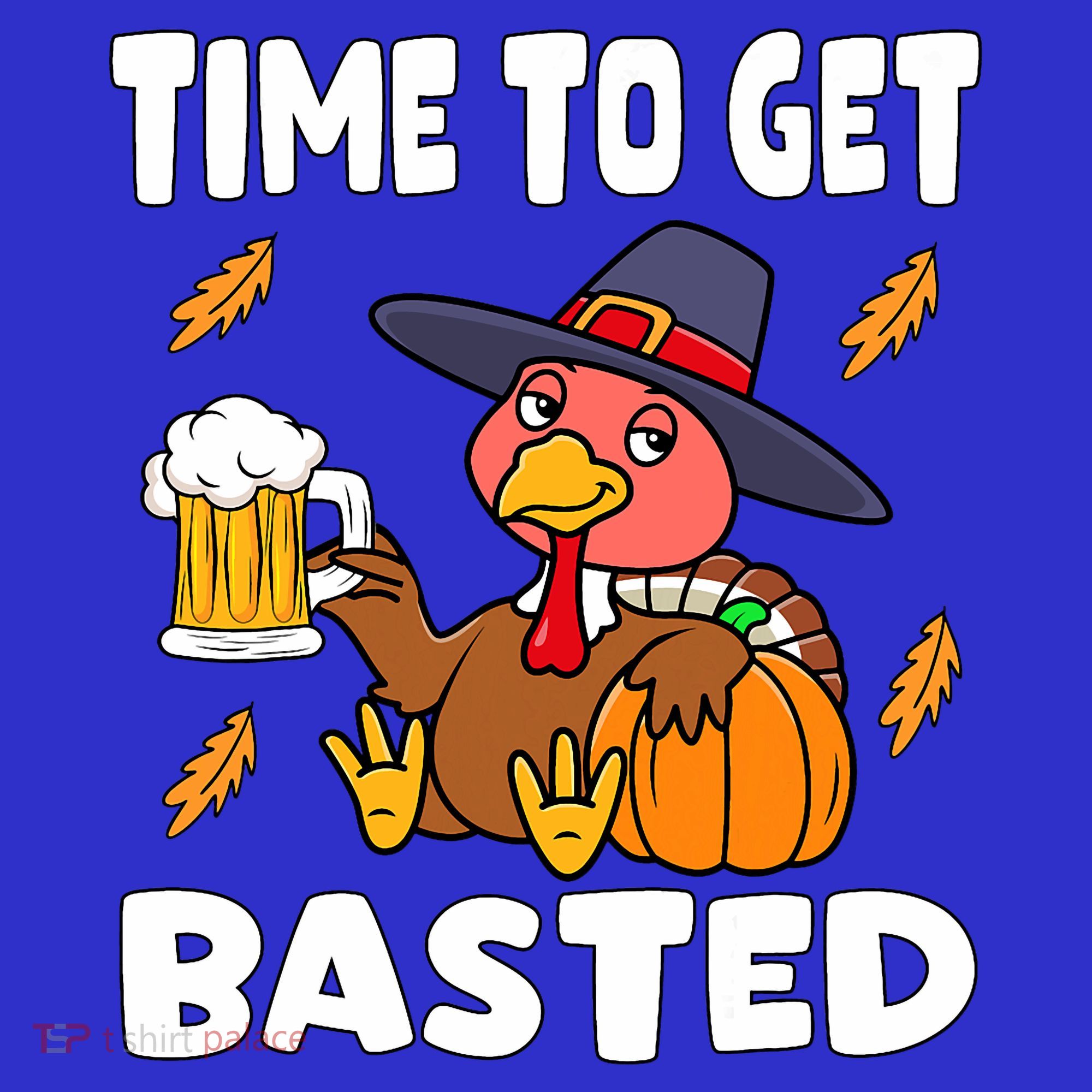 Time To Get Basted Funny Happy Thanksgiving Turkey Visor