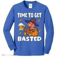 Time To Get Basted Funny Happy Thanksgiving Turkey Kids Long Sleeve Shirt thumb 0