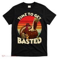 Time To Get Basted Funny Beer Thanksgiving Turkey Gift T-Shirt thumb 0