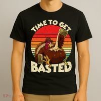 Time To Get Basted Funny Beer Thanksgiving Turkey Gift T-Shirt thumb 3