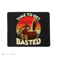 Time To Get Basted Funny Beer Thanksgiving Turkey Gift Mousepad thumb 0