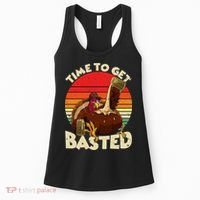 Time To Get Basted Funny Beer Thanksgiving Turkey Gift Women's Tank Top thumb 0