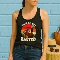 Time To Get Basted Funny Beer Thanksgiving Turkey Gift Women's Tank Top thumb 2