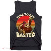 Time To Get Basted Funny Beer Thanksgiving Turkey Gift Tank Top thumb 0