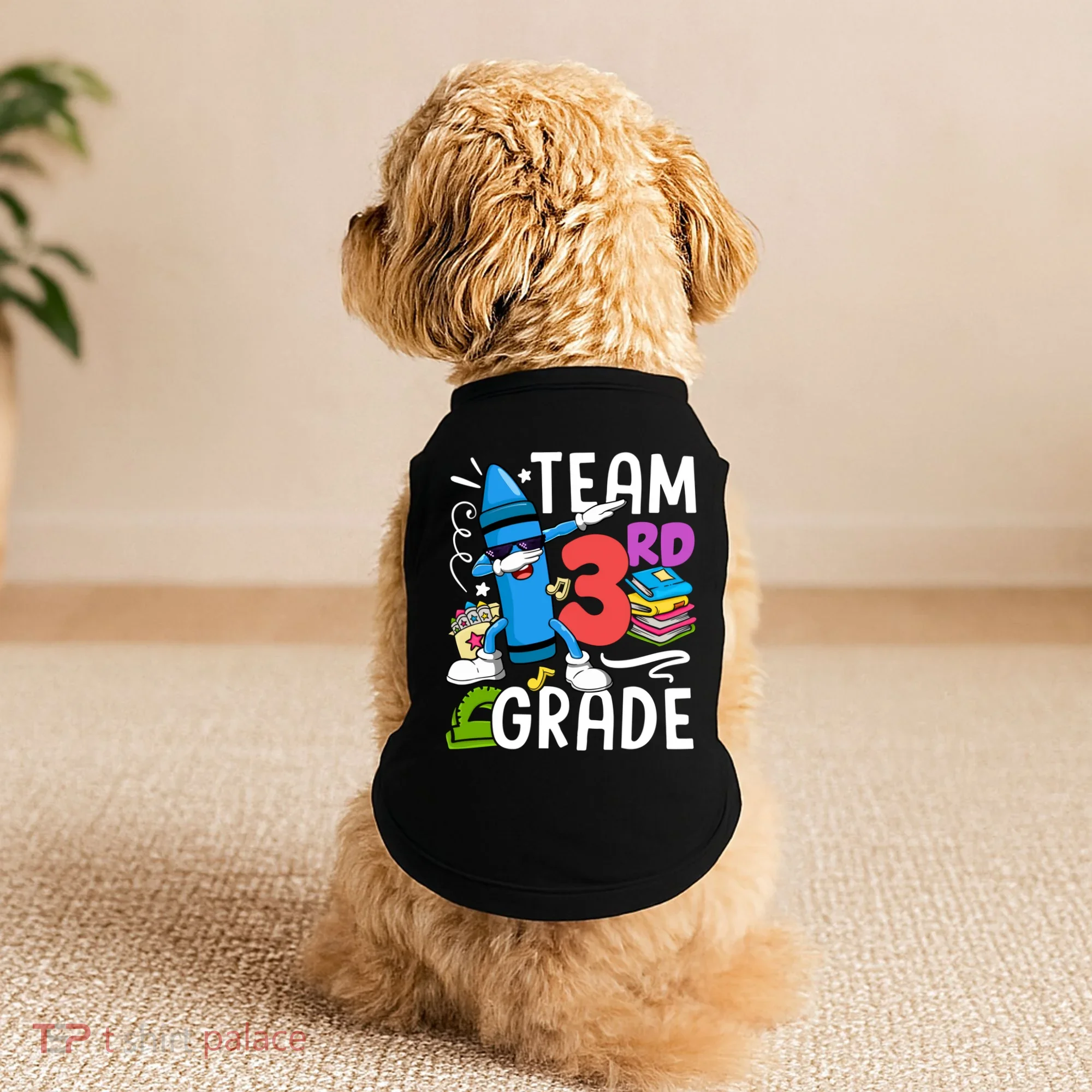 Team Third Grade Cute Funny Doggie Tank