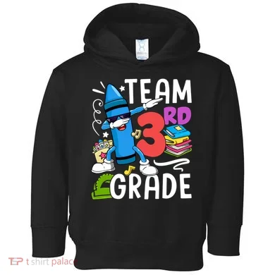 Team Third Grade Cute Funny Toddler Hoodie
