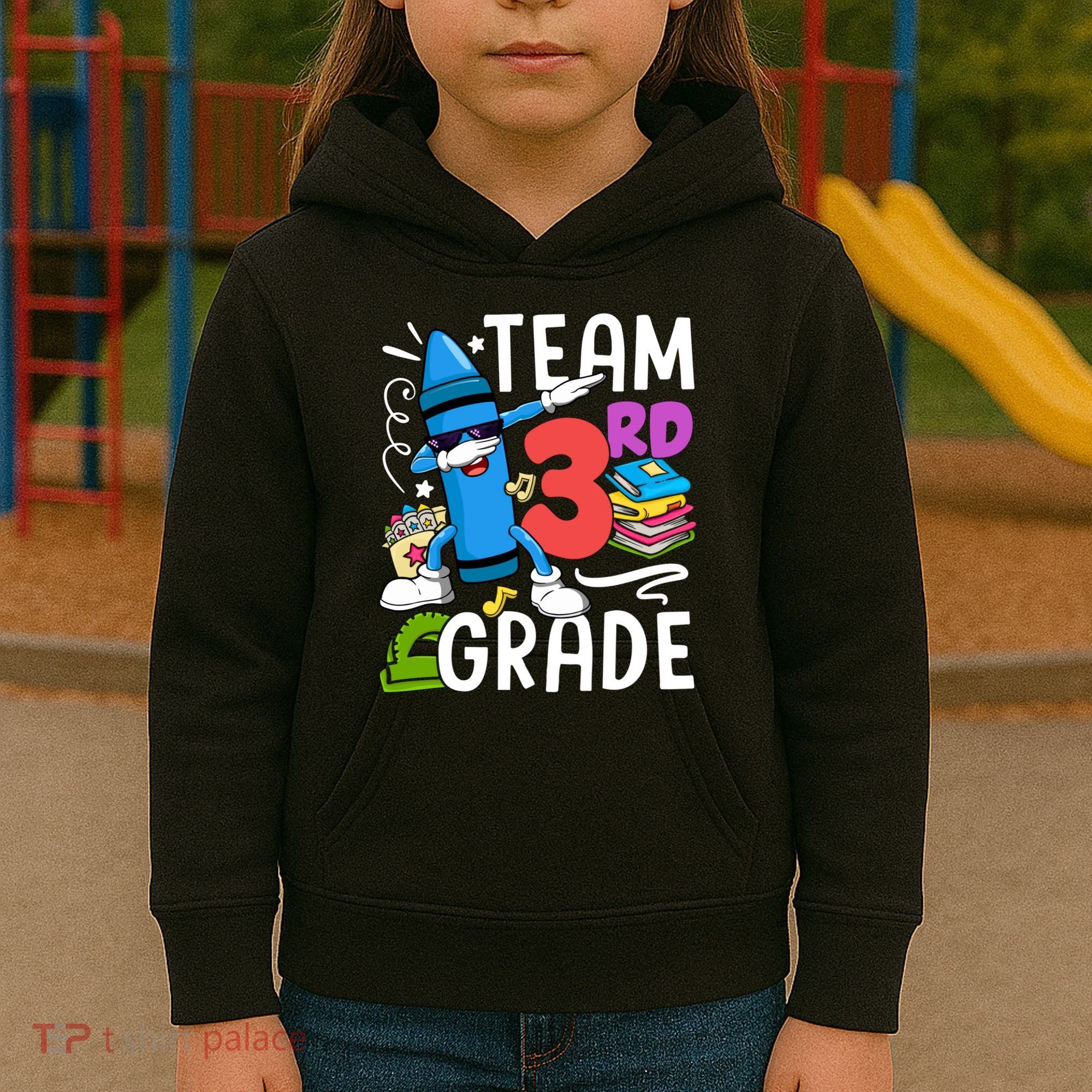 Team Third Grade Cute Funny Kids Hoodie