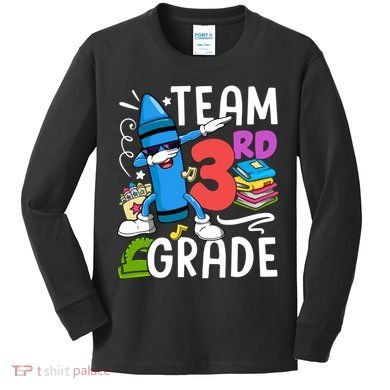 Team Third Grade Cute Funny Kids Long Sleeve Shirt