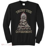 Trust The Government Skull Native American Chief Sweatshirt thumb 0