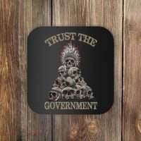 Trust The Government Skull Native American Chief Coaster thumb 0