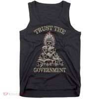 Trust The Government Skull Native American Chief Tank Top thumb 0