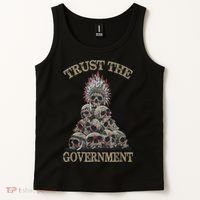 Trust The Government Skull Native American Chief Tank Top thumb 2