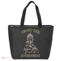 Trust The Government Skull Native American Chief Tote Bag thumb 0