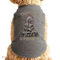 Trust The Government Skull Native American Chief Doggie Tank thumb 0